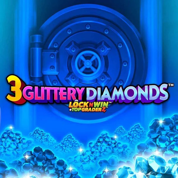 Slots logo of 3 Glittery Diamonds from PearFiction Studios at Billybets Casino