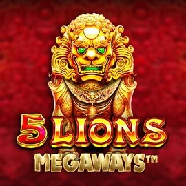5 Lions Megaways online game logo by Pragmatic Play on billybetscasinoo.com