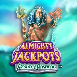 Almighty Jackpots – Realm of Poseidon online game logo by Novomatic on billybetscasinoo.com