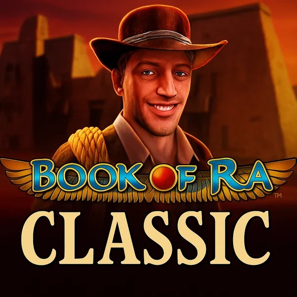 Official Slots logo: Book of Ra Classic by Novomatic at Billybets Casino