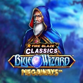 Try Fire Blaze Blue Wizard Megaways slot by Rarestone Gaming on billybetscasinoo.com – logo image