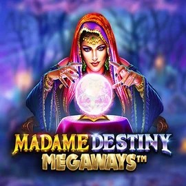 Madame Destiny Megaways slot logo by Pragmatic Play at Billybets Casino