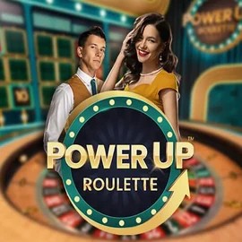 Official Live Casino logo: PowerUP Roulette by Pragmatic Play at Billybets Casino