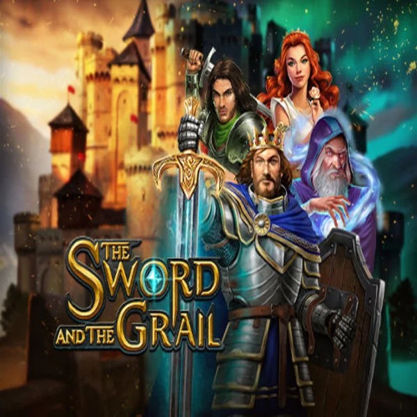 The Sword and the Grail slot logo by Play'n GO at Billybets Casino
